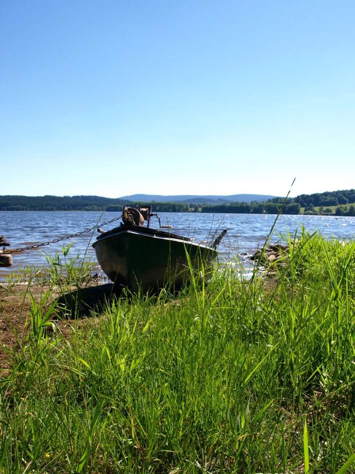 Rowing boat landscape water
