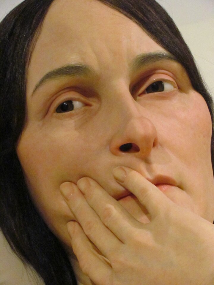 Wax face waman