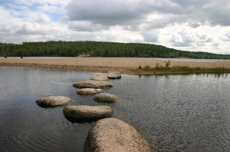 Step exceed lake in finland photo