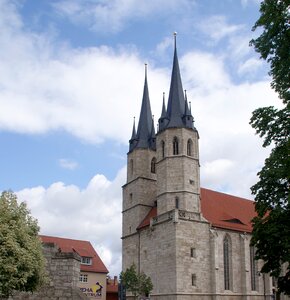 Steeple peaks christianity thuringia germany