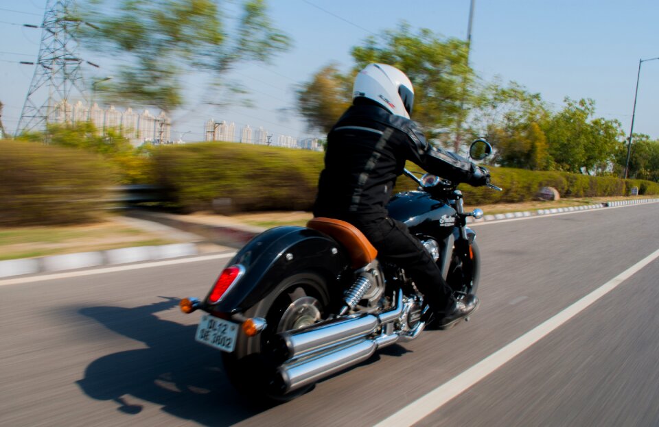 Exciting biker race