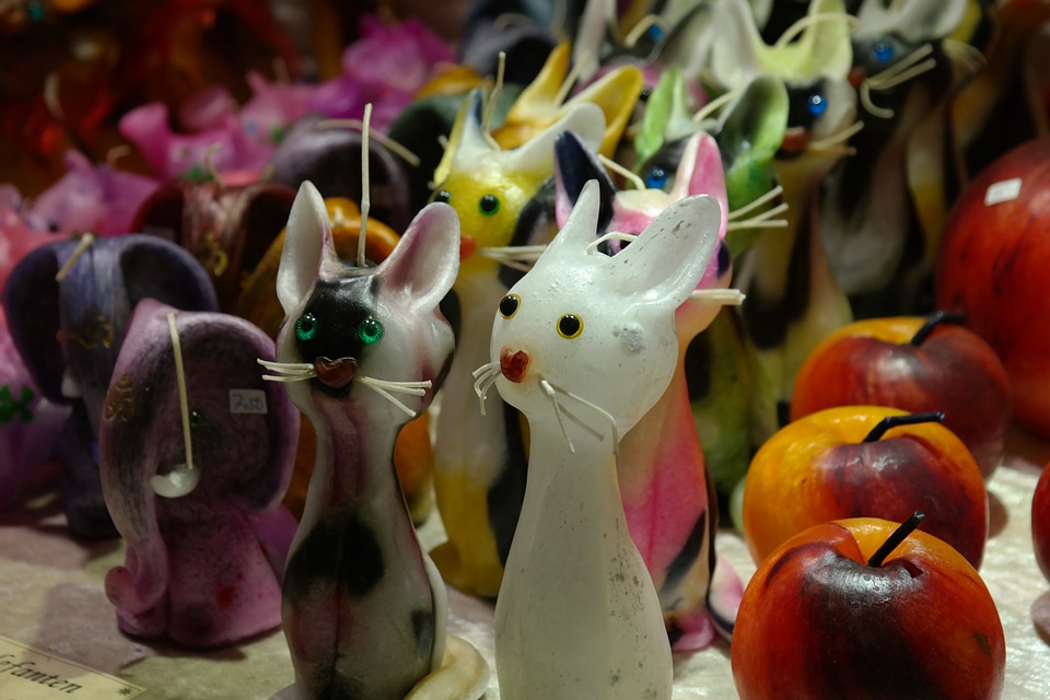 Wax christmas market stall