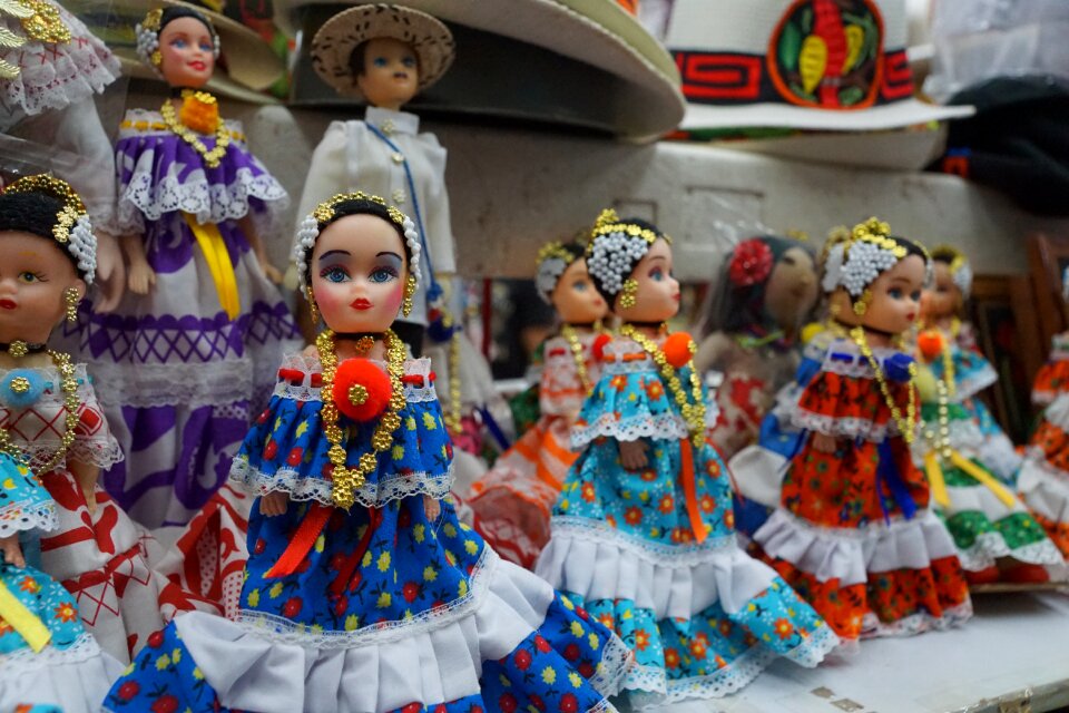 Colorful kartagena folklore