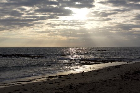 Clouds sunset on the sea france photo