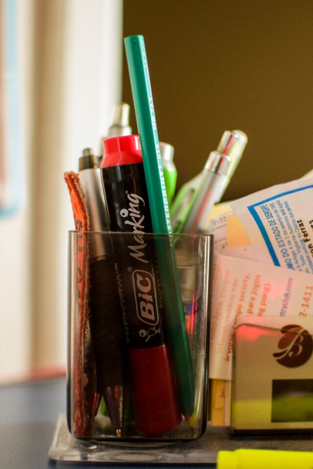 Luggage desk table pen