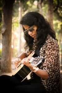 Sound girl guitarist photo