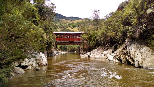 Landscape ox river antioquia colombia photo