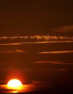 Sunset orange sky night photo