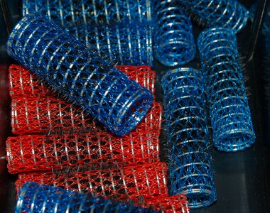 Hair curlers rolls barber shop