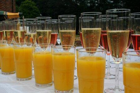 Wedding glasses buffet