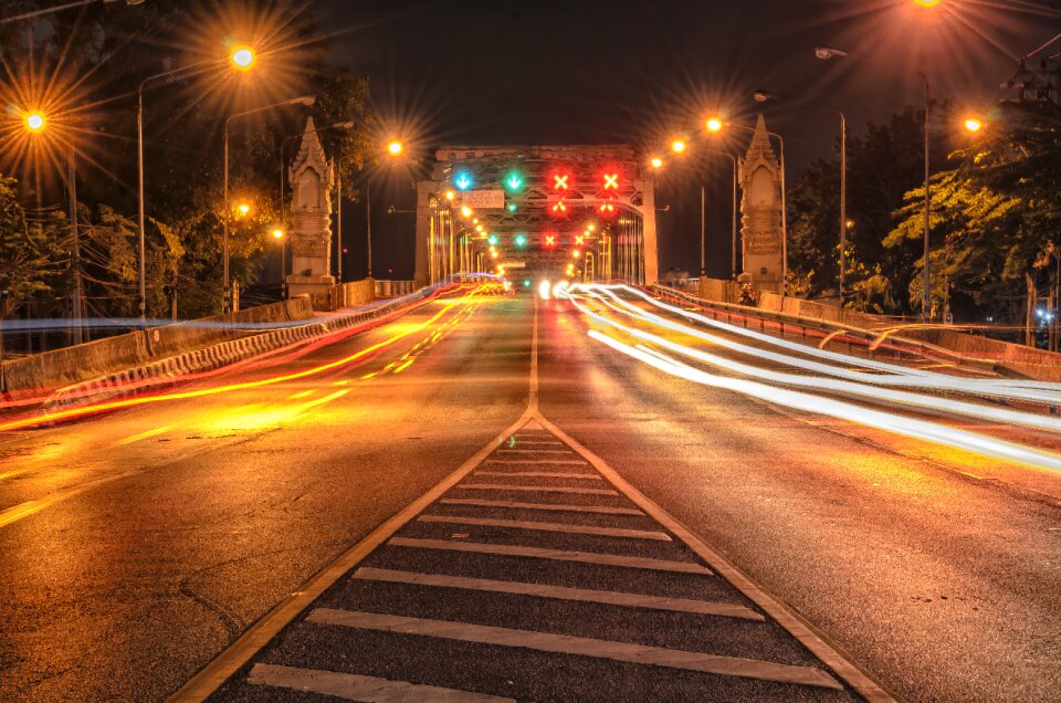 Bridge construction long exposure slow shutter