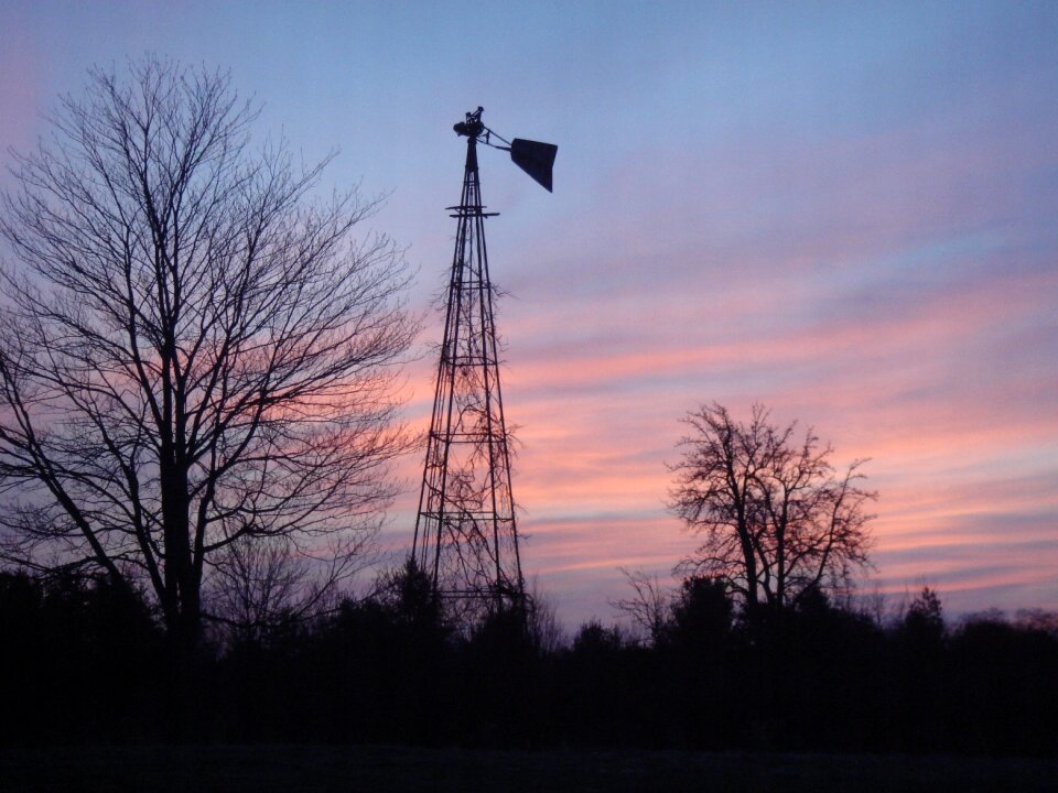 Rural sunrise landscape morning