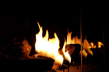 Winter bonfire home
