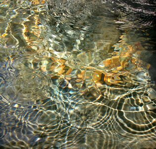 Fountain water circles coins