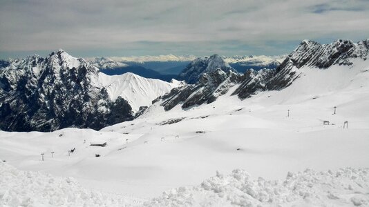 South germany zugspitse snow