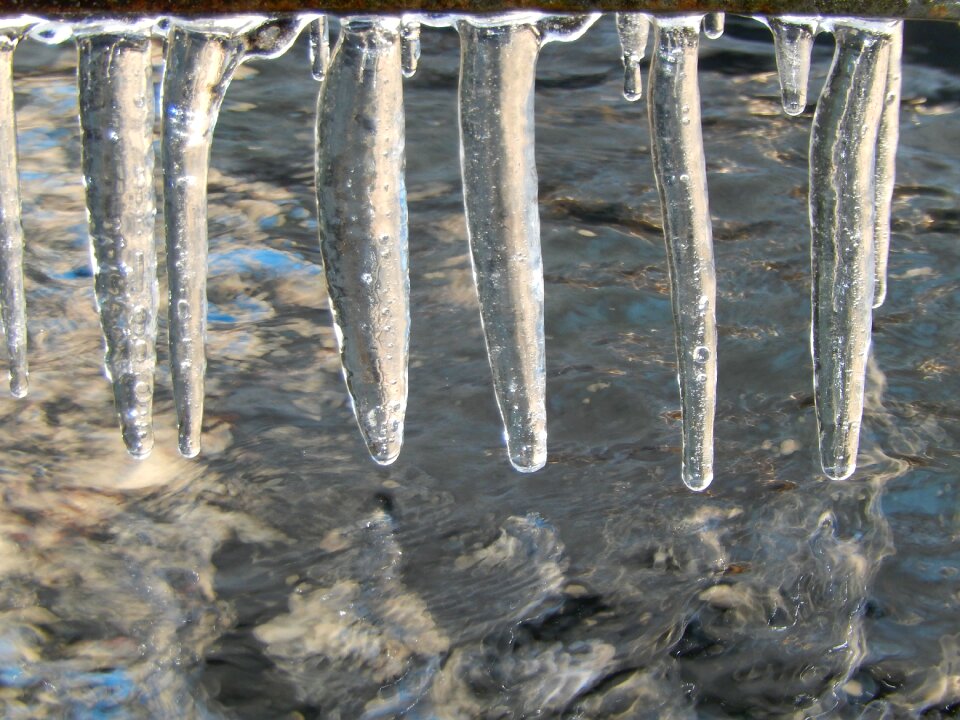 Ice winter ice formation photo