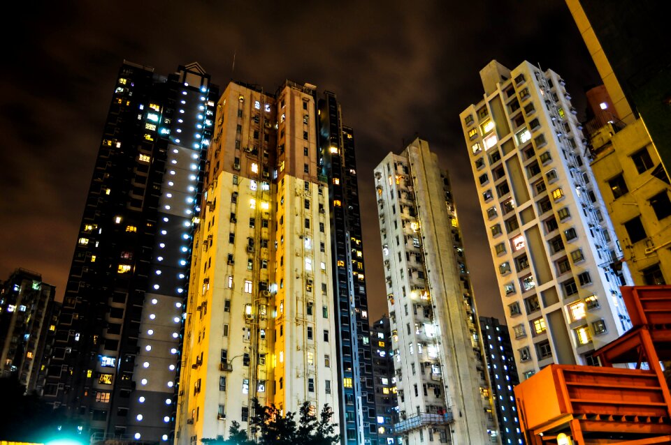 Cityscape building hong kong skyline photo