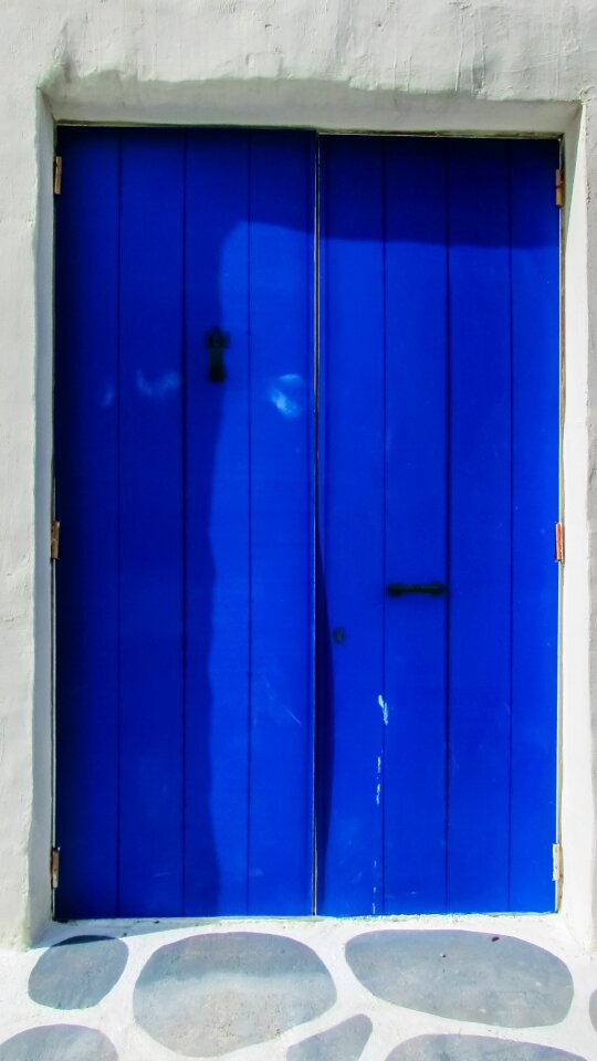 Exterior traditional blue door