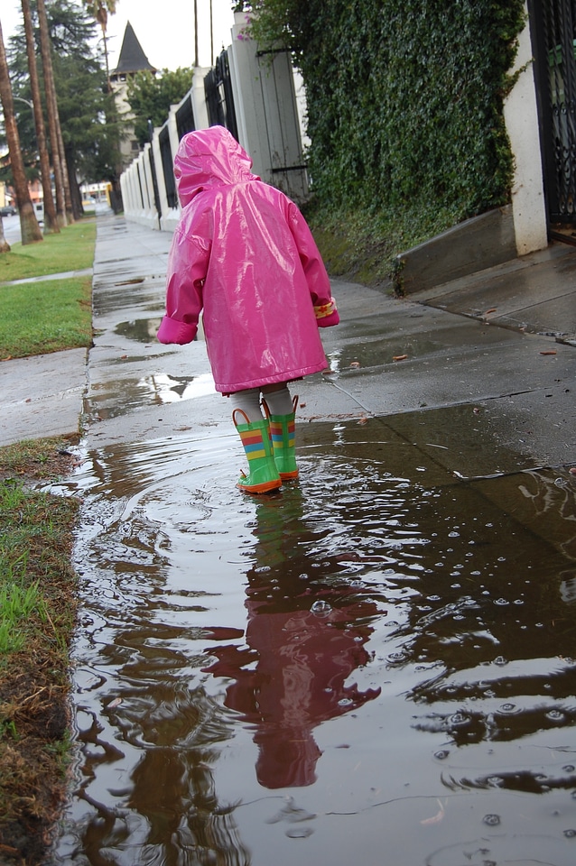 Puddle raincoat pink