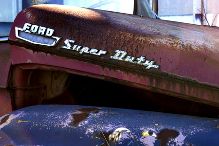 Vintage rusty broken