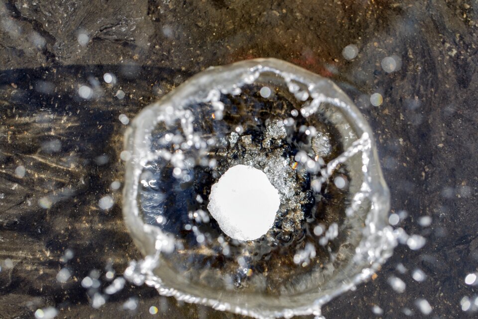 Water contact closeup