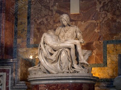 Virgin mourning marble