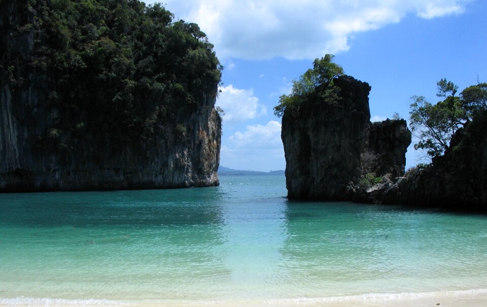 Cliffs water thailand photo