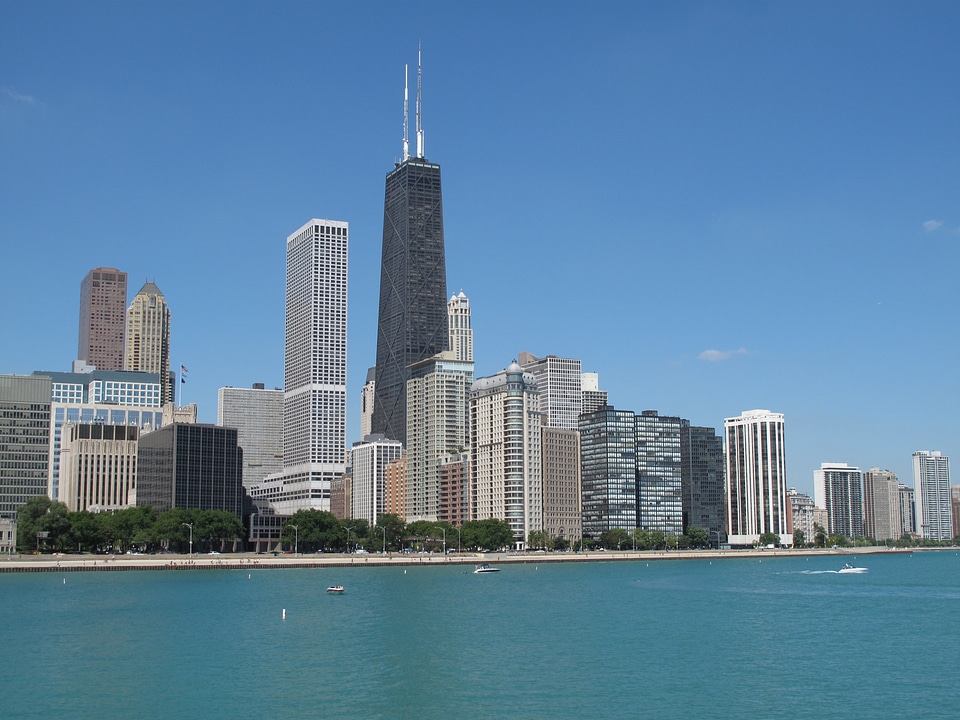 City skyscraper skyline