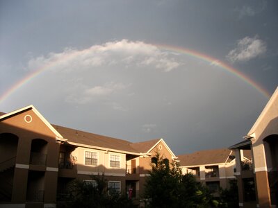 Light colorful rainbow sky photo