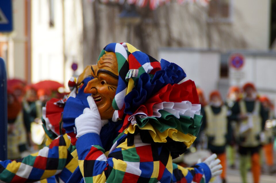 Funny harlequin costume