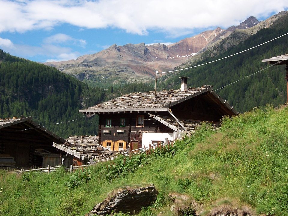 South tyrol mountains old farmhouse