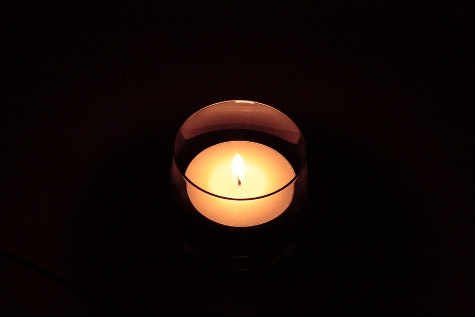 Wax candle glass atmosphere