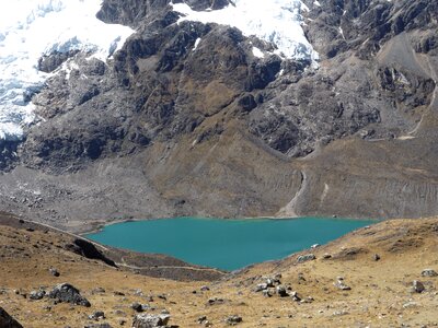 Peru mountain lake photo