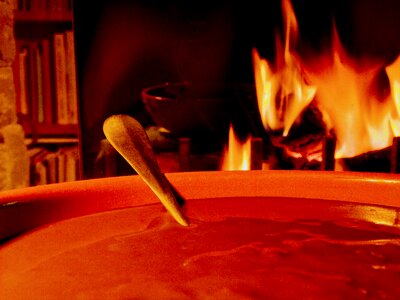 Fireplace winter relaxation