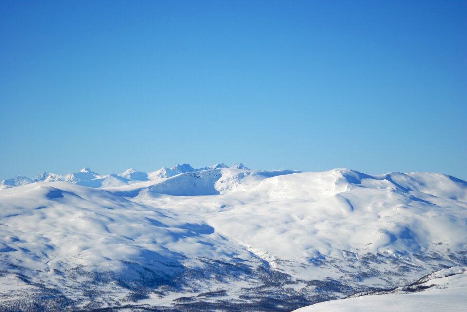Winter fells sweden