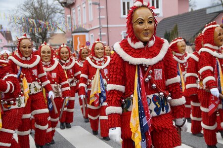 Historically red white figure