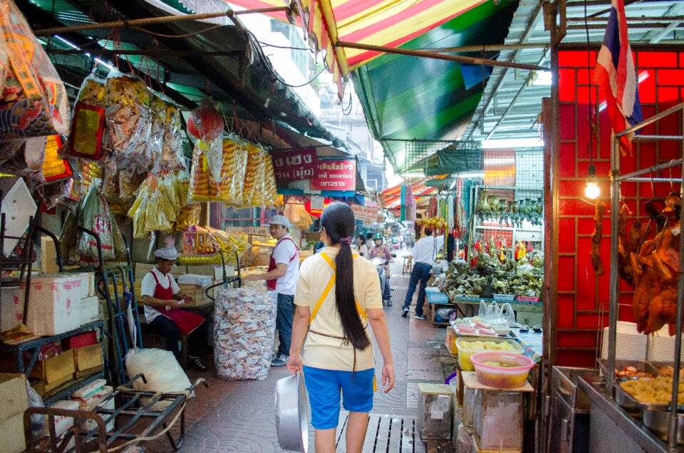 Street food asian yaowarat