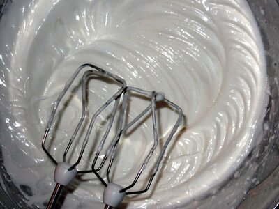 Dough egg white beat