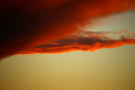 Evening light sunset cloud front photo