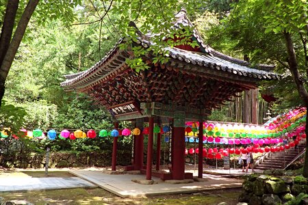 Traditional temples ssanggyesa lantern photo