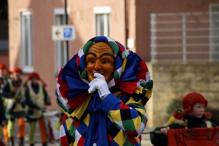 Funny harlequin costume