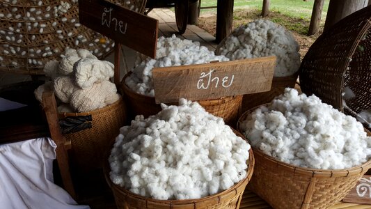 Fabric material weaving