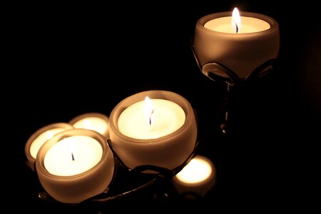 Candlelight romantic shining photo