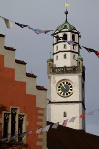 Clock tower sky blue