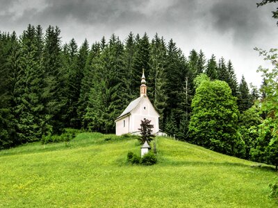 Scenic chapel field