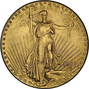 Money double eagle loose change