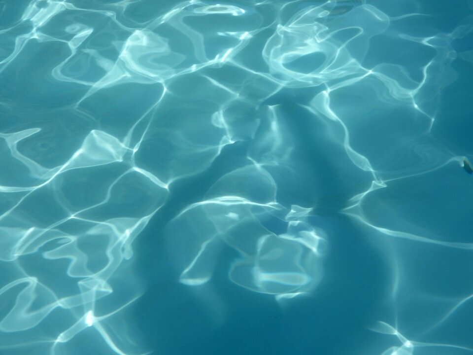 Swimming pool water mirroring