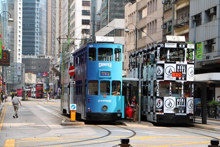 Asia tramline street photo