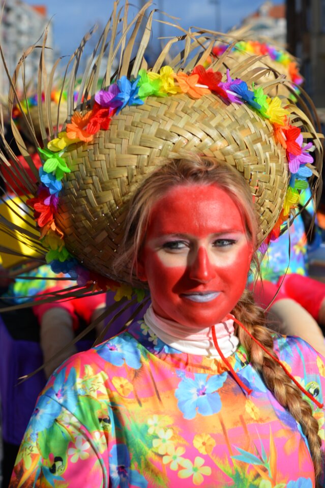 People dress up woman