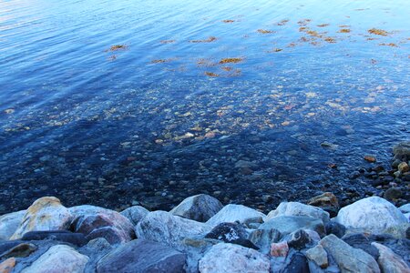 Sea fjord snow photo